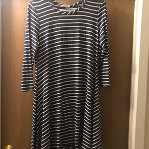 Striped long sleeve dress